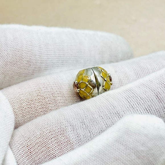 EUC Pandora 791828NBP Sterling Silver Blooming Dahlia Flower Clip Charm - Picture 6 of 13